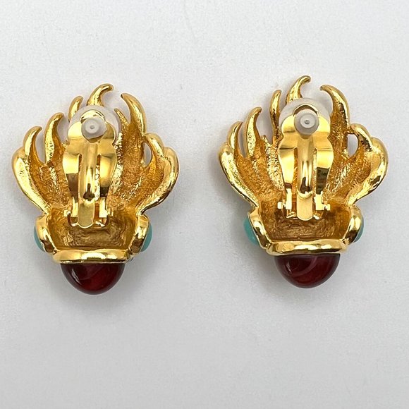 Elizabeth Taylor for Avon Eternal Flame CLIP Earrings - Picture 4 of 5